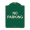 Signmission Designer Series Sign-No Parking, Green & Tan Heavy-Gauge Aluminum Sign, 24" x 18", G-1824-23630 A-DES-G-1824-23630 - alternate 1